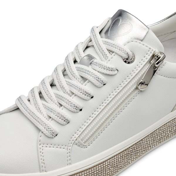 Marco Tozzi White Sparkle Trainer