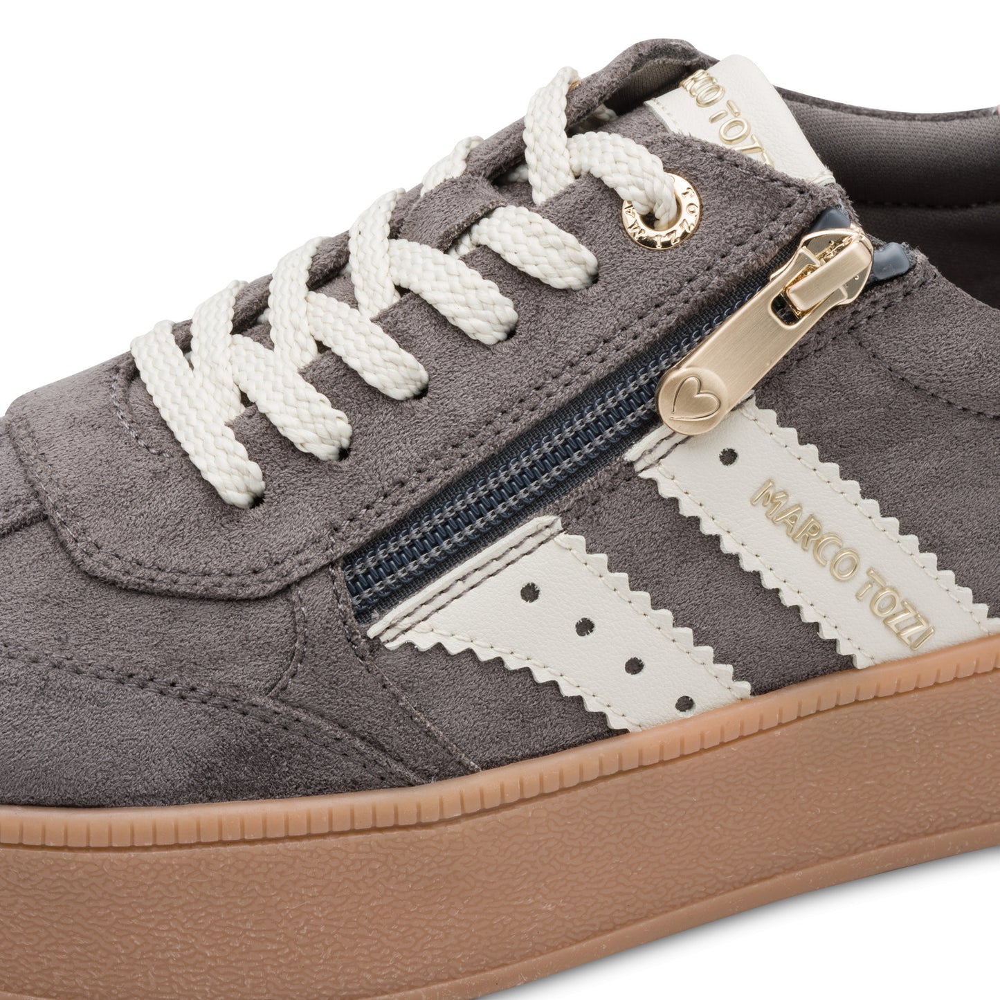 Marco Tozzi Platform Zip Trainer Grey