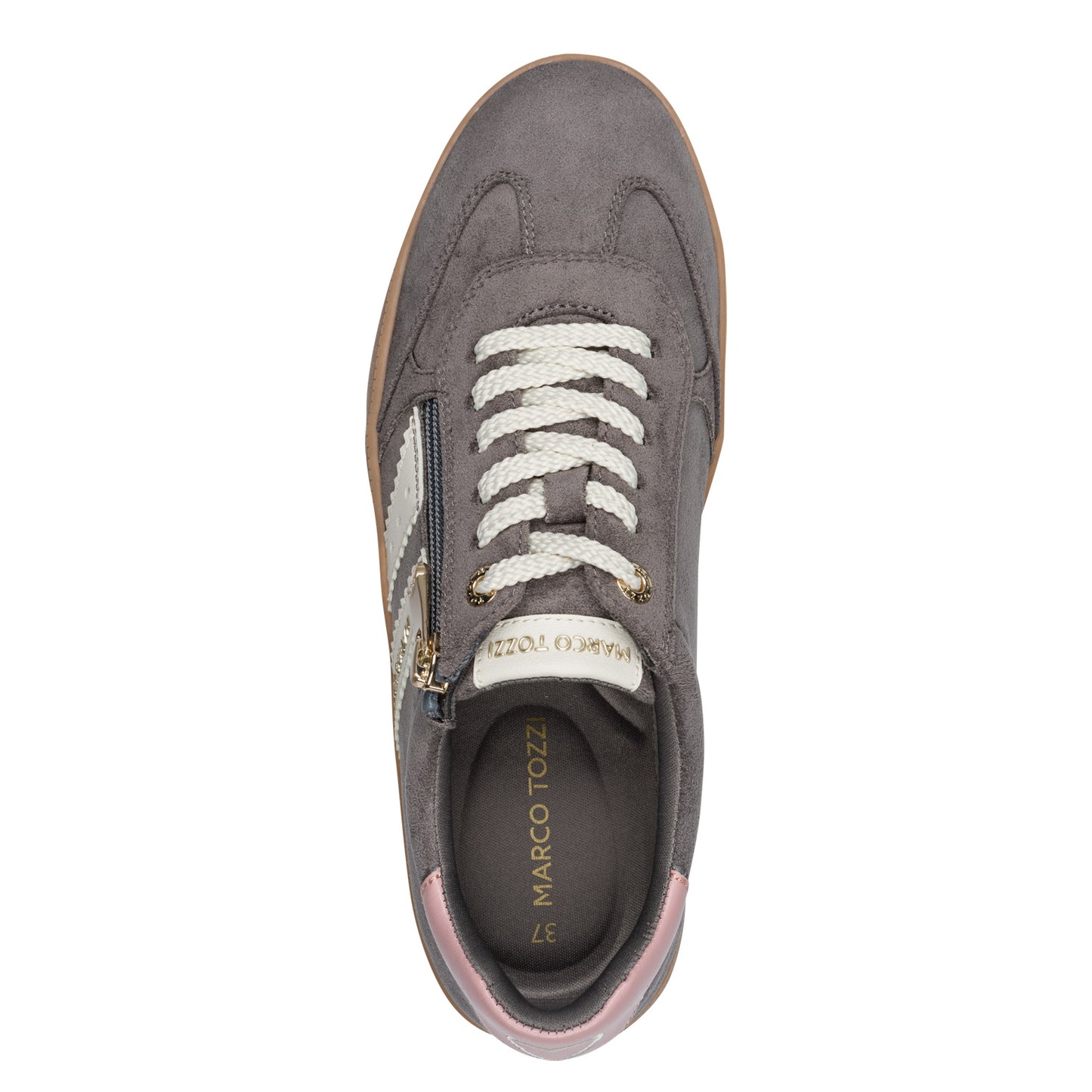 Marco Tozzi Platform Zip Trainer Grey