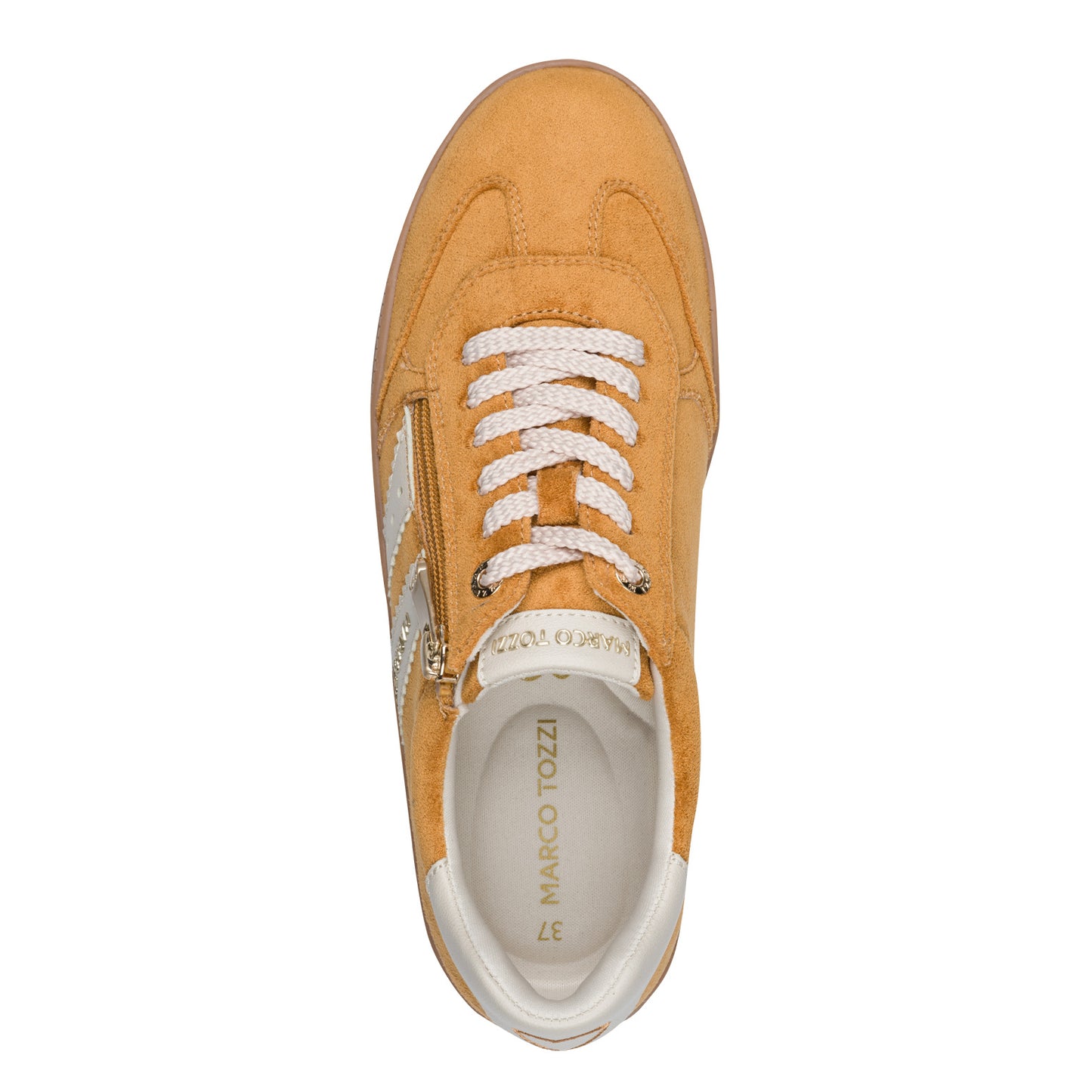 Marco Tozzi Platform Zip Trainer Saffron Comb