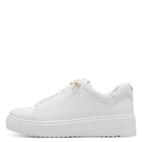 Marco Tozzi White Lace Trainer