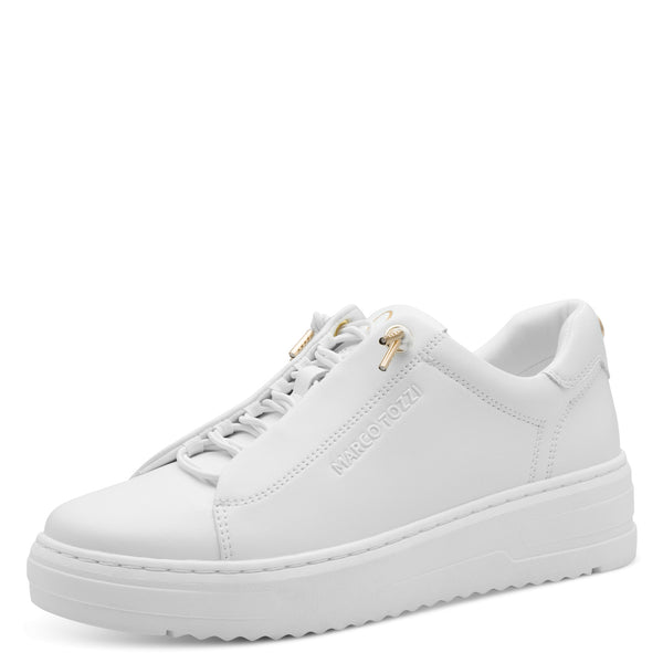 Marco Tozzi White Lace Trainer