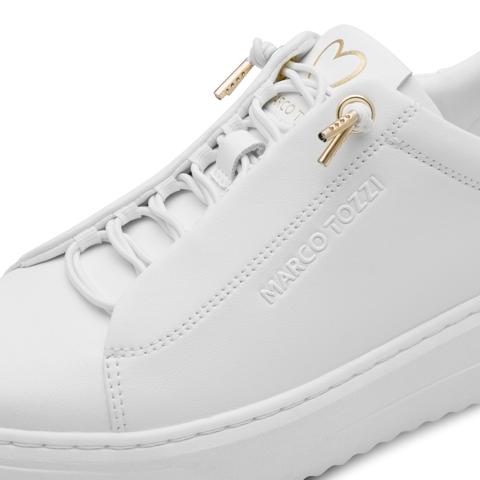 Marco Tozzi White Lace Trainer