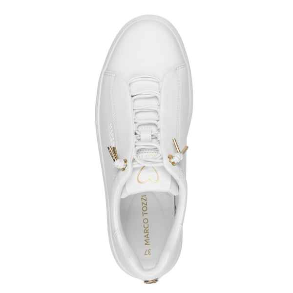 Marco Tozzi White Lace Trainer