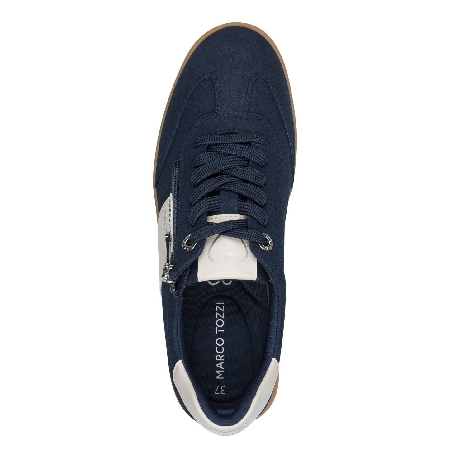 Marco Tozzi Zip Trainer- Navy