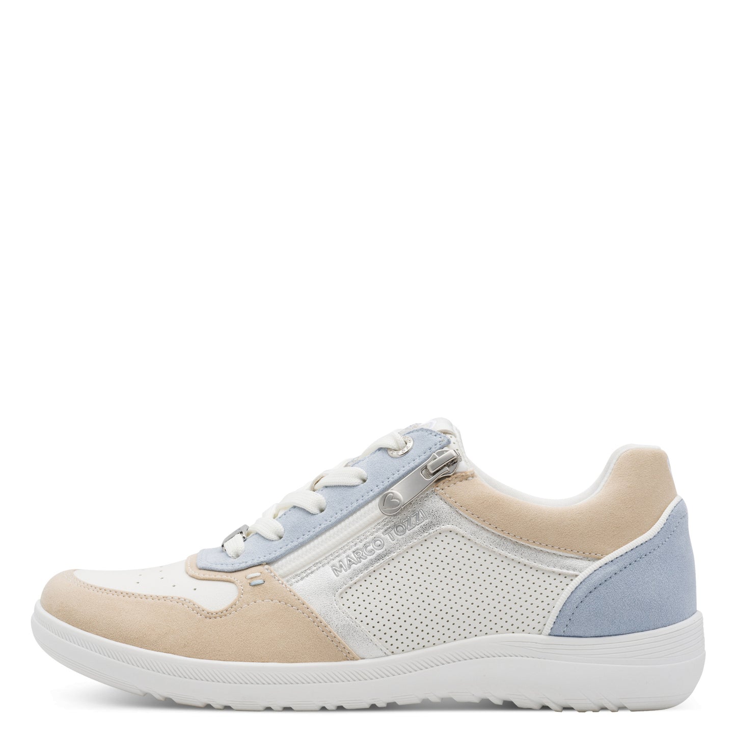 Marco Tozzi Zip Trainer WHITE/LT. BLUE