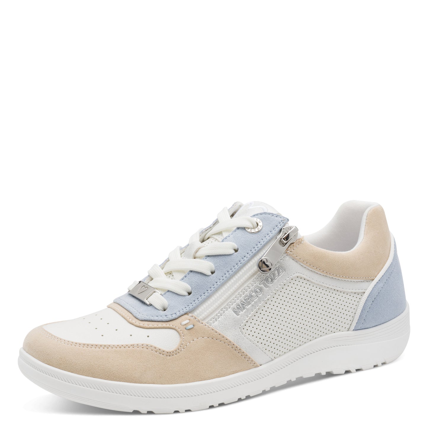 Marco Tozzi Zip Trainer WHITE/LT. BLUE