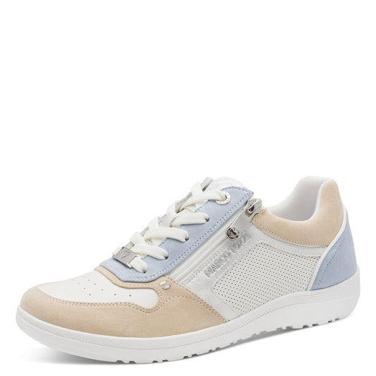 Marco Tozzi Zip Trainer WHITE/LT. BLUE