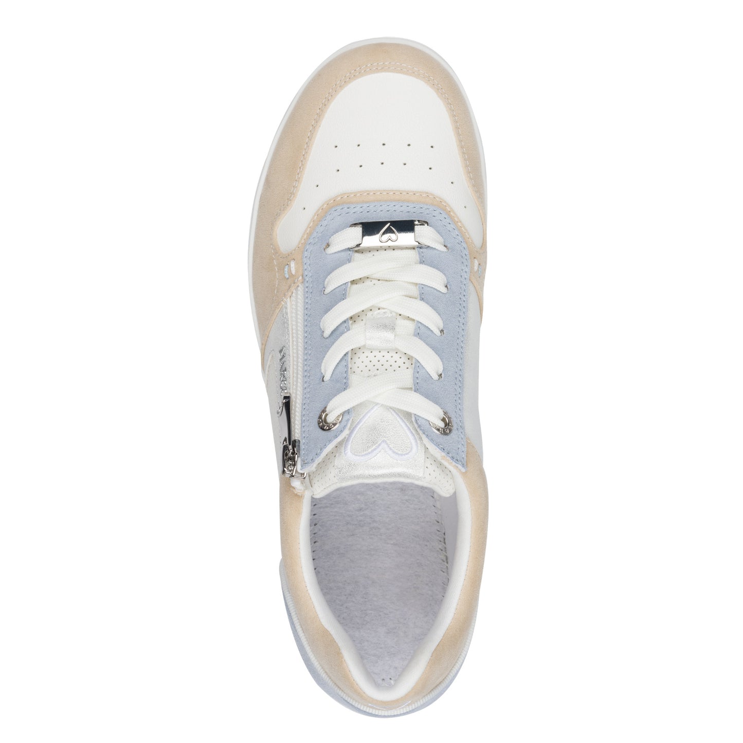 Marco Tozzi Zip Trainer WHITE/LT. BLUE