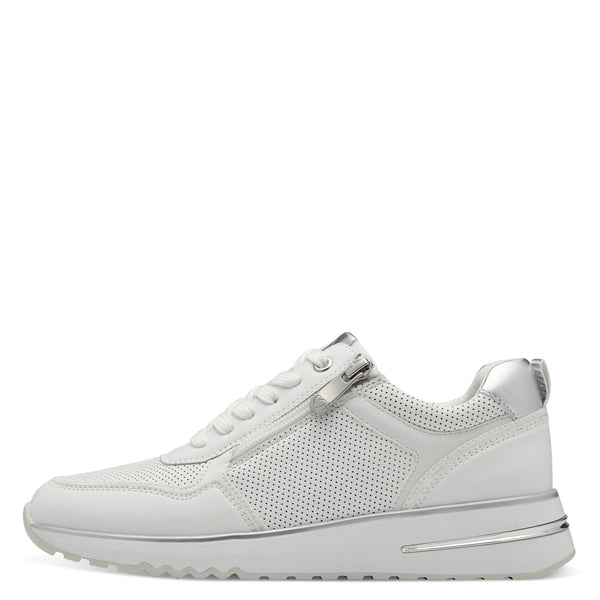 Marco Tozzi Side Zip Trainer- White