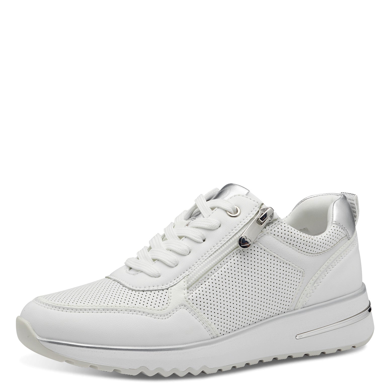 Marco Tozzi Side Zip Trainer- White