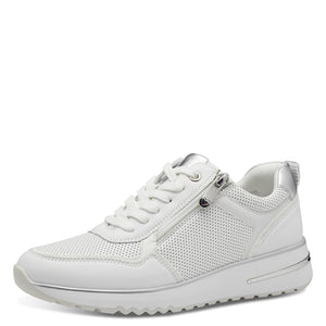 Marco Tozzi Side Zip Trainer- White