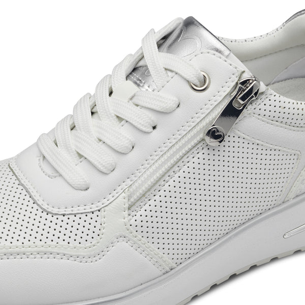 Marco Tozzi Side Zip Trainer- White