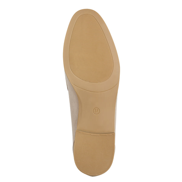 Marco Tozzi Cream Suede Loafer