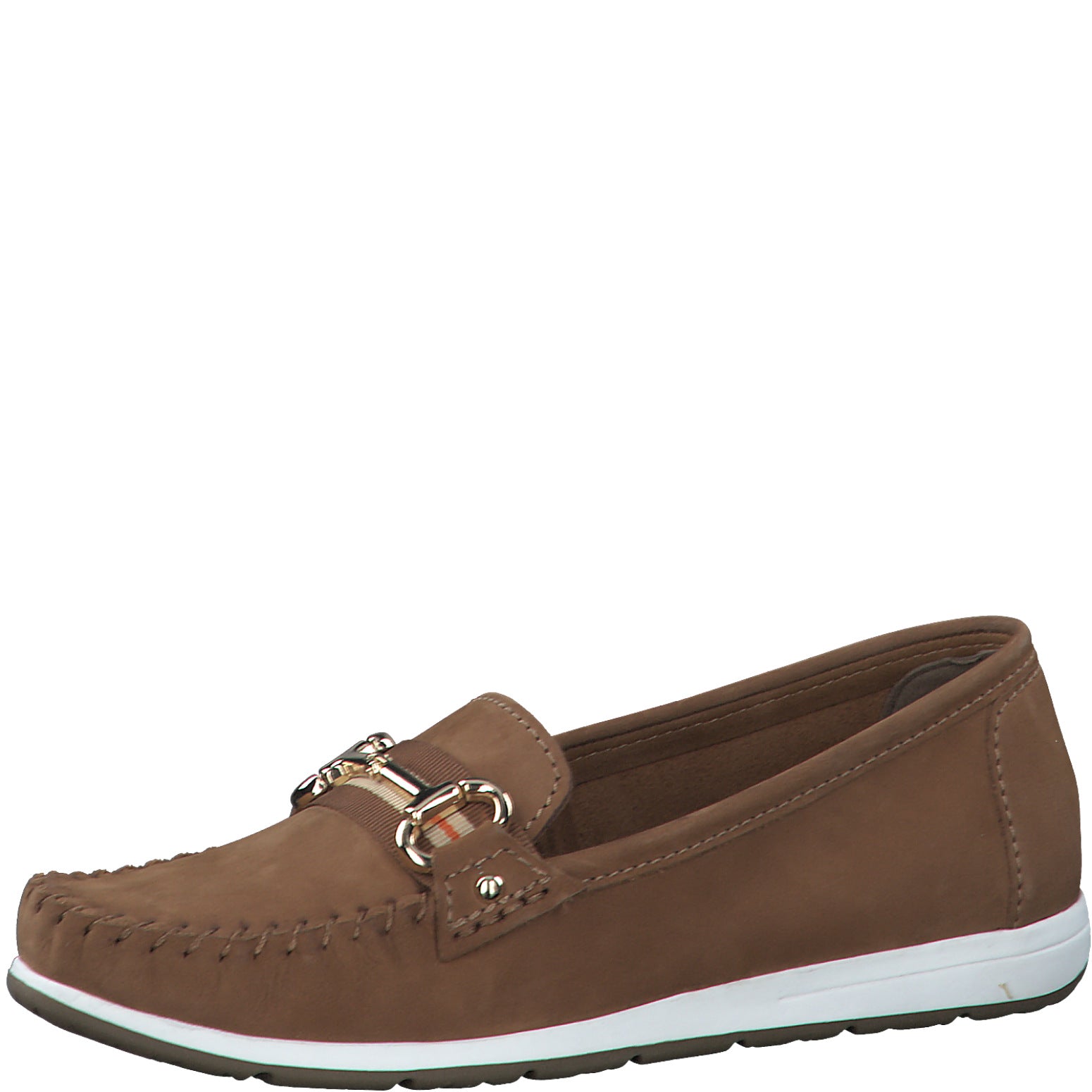 Marco Tozzi Leather Loafer- cognac