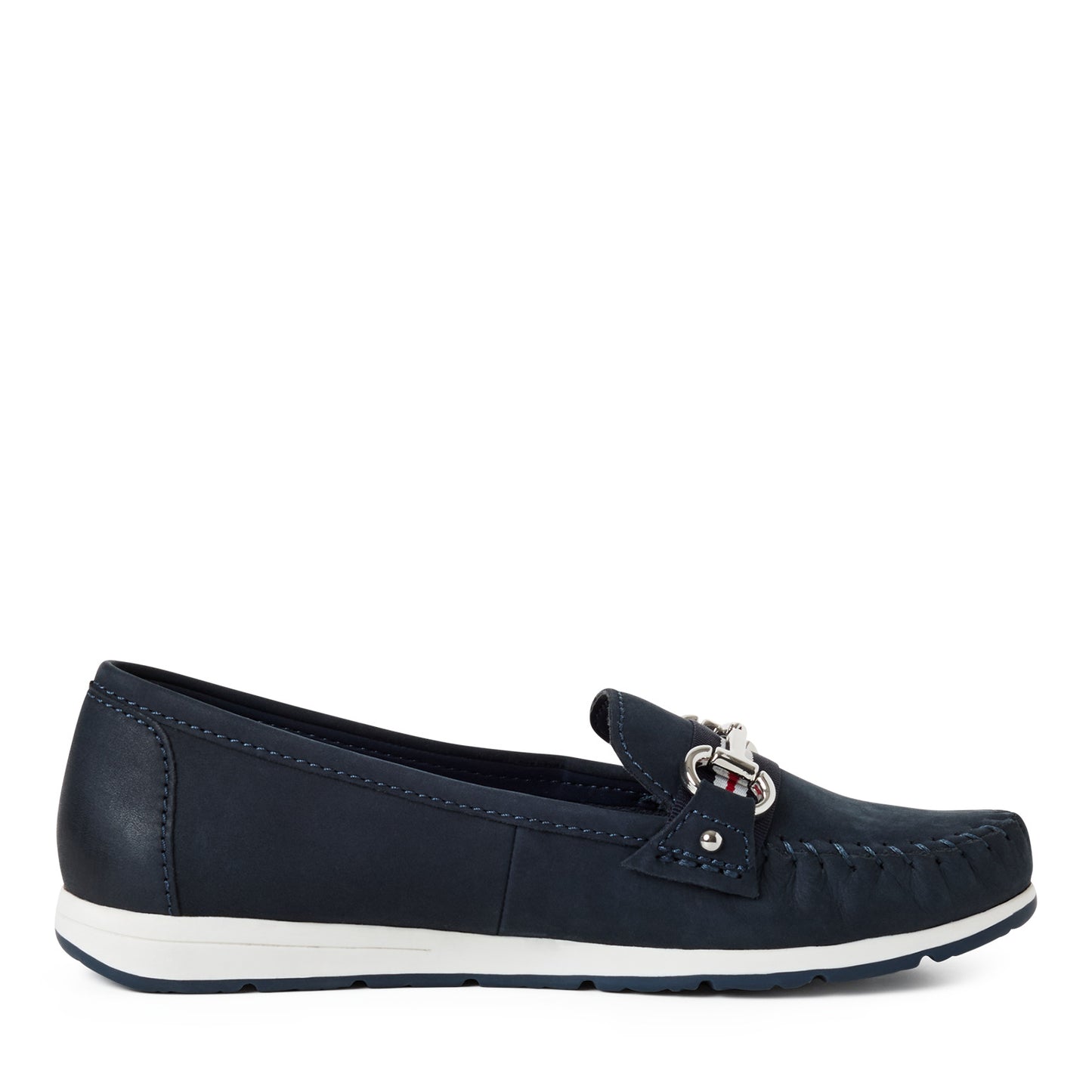 Marco Tozzi Leather Mule- Navy