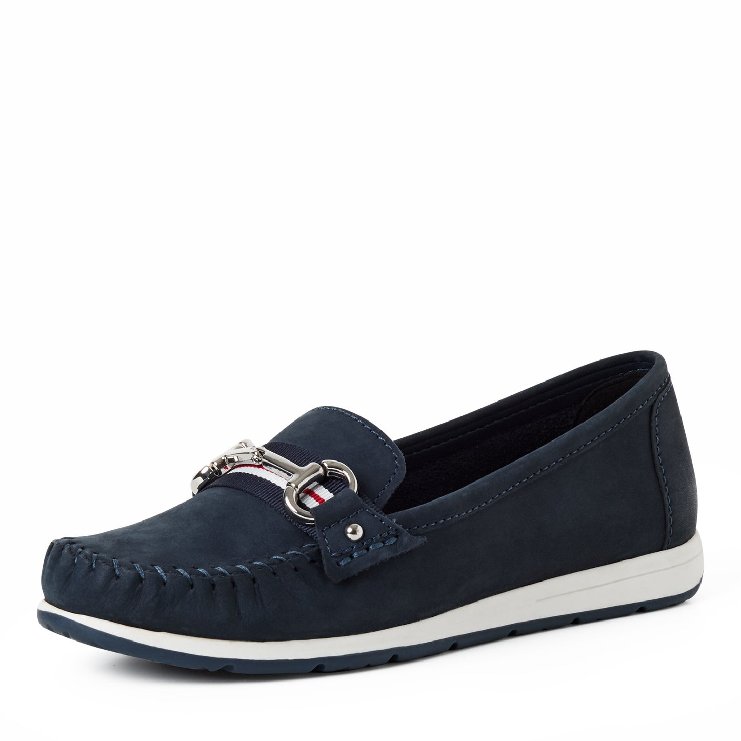 Marco Tozzi Leather Mule- Navy