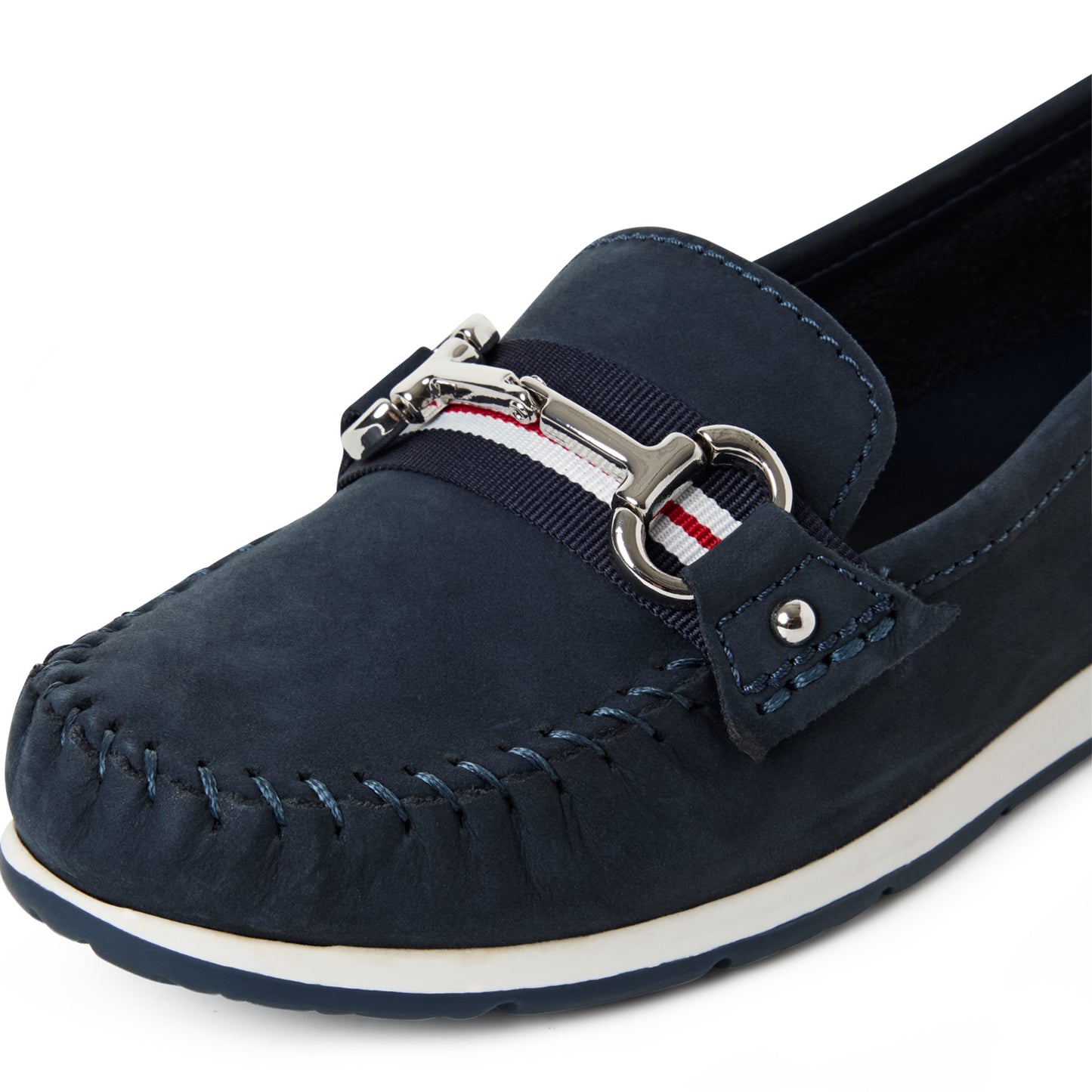 Marco Tozzi Leather Mule- Navy