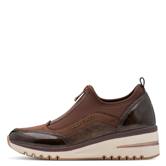 Marco Tozzi Wedge Trainer Chocolate