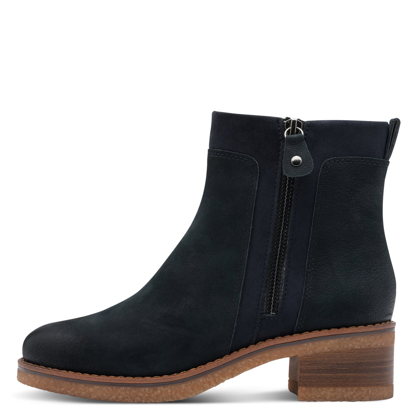 Marco Tozzi Navy Block Heel Boot