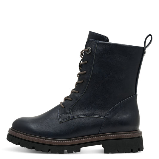 Marco Tozzi Navy Lace Up Boot