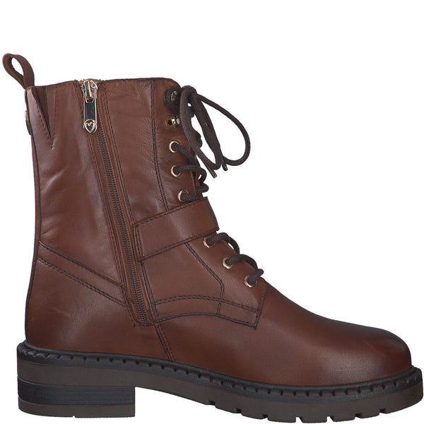 Marco Tozzi Buckle Boot- Cognac