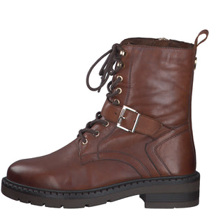 Marco Tozzi Buckle Boot- Cognac