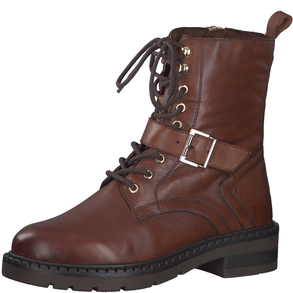 Marco Tozzi Buckle Boot- Cognac