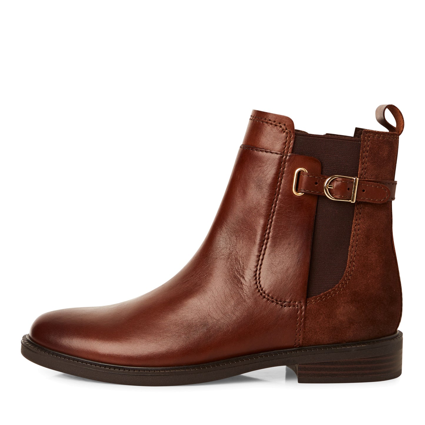 Marco Tozzi Leather Ankle Boot Chestnut