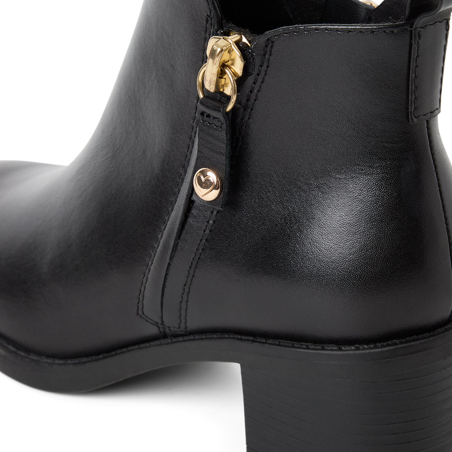 Marco Tozzi Leather Ankle Boot- Black