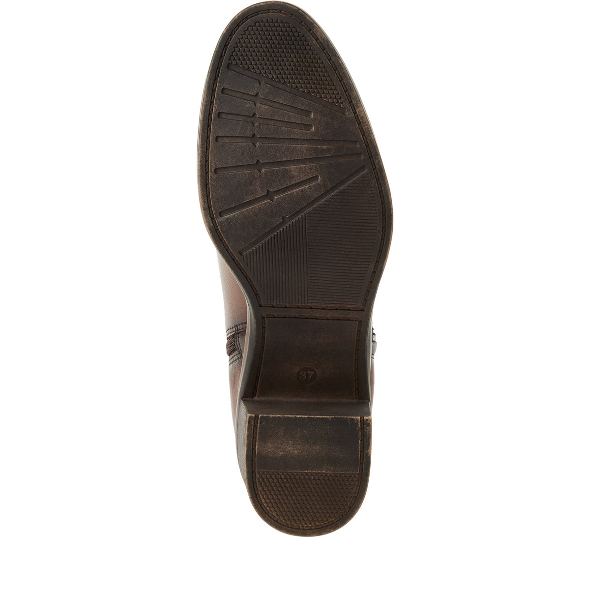 Marco Tozzi Leather Ankle Boot- Cognac