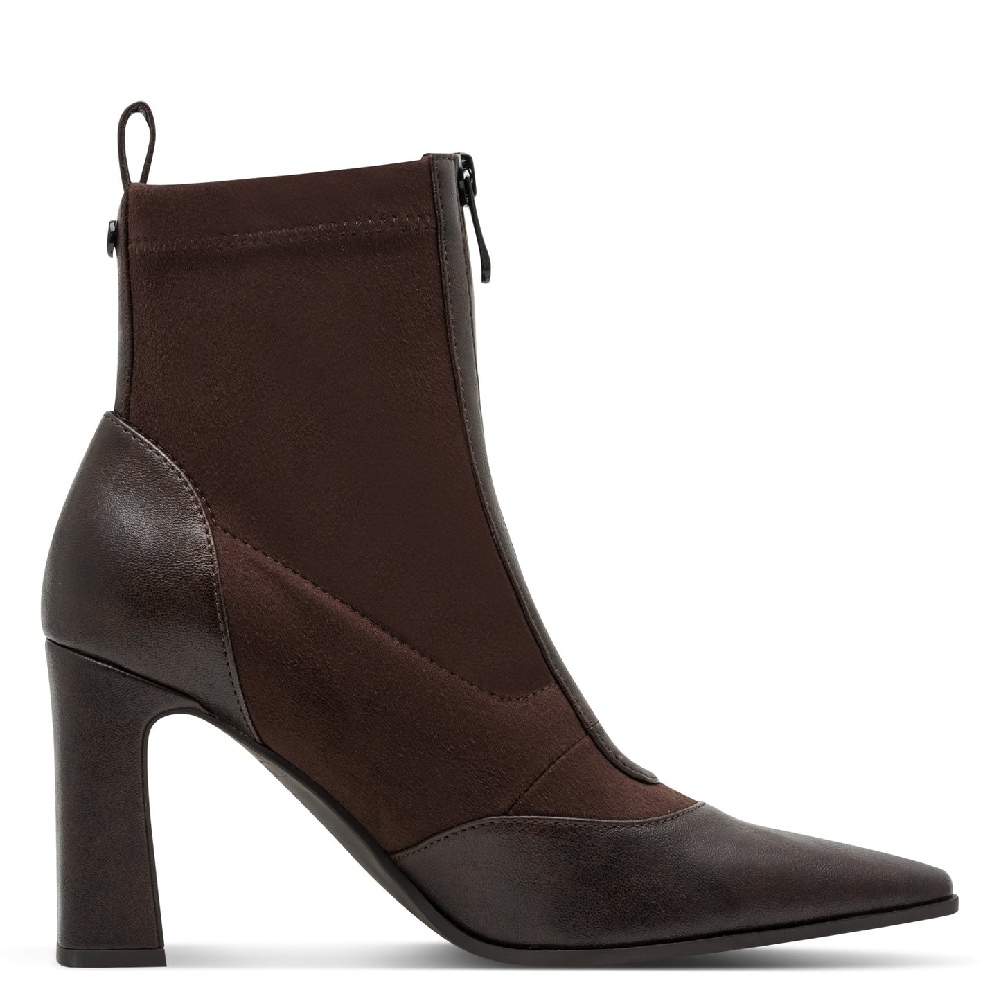 Marco Tozzi Mixed Fabric Boots Chocolate