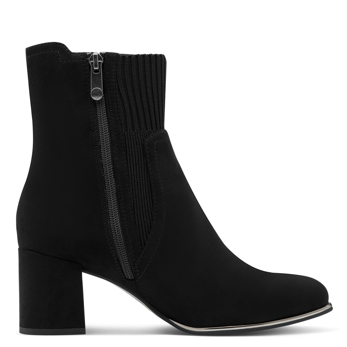 Marco Tozzi Block Heel Sock Boot- Black