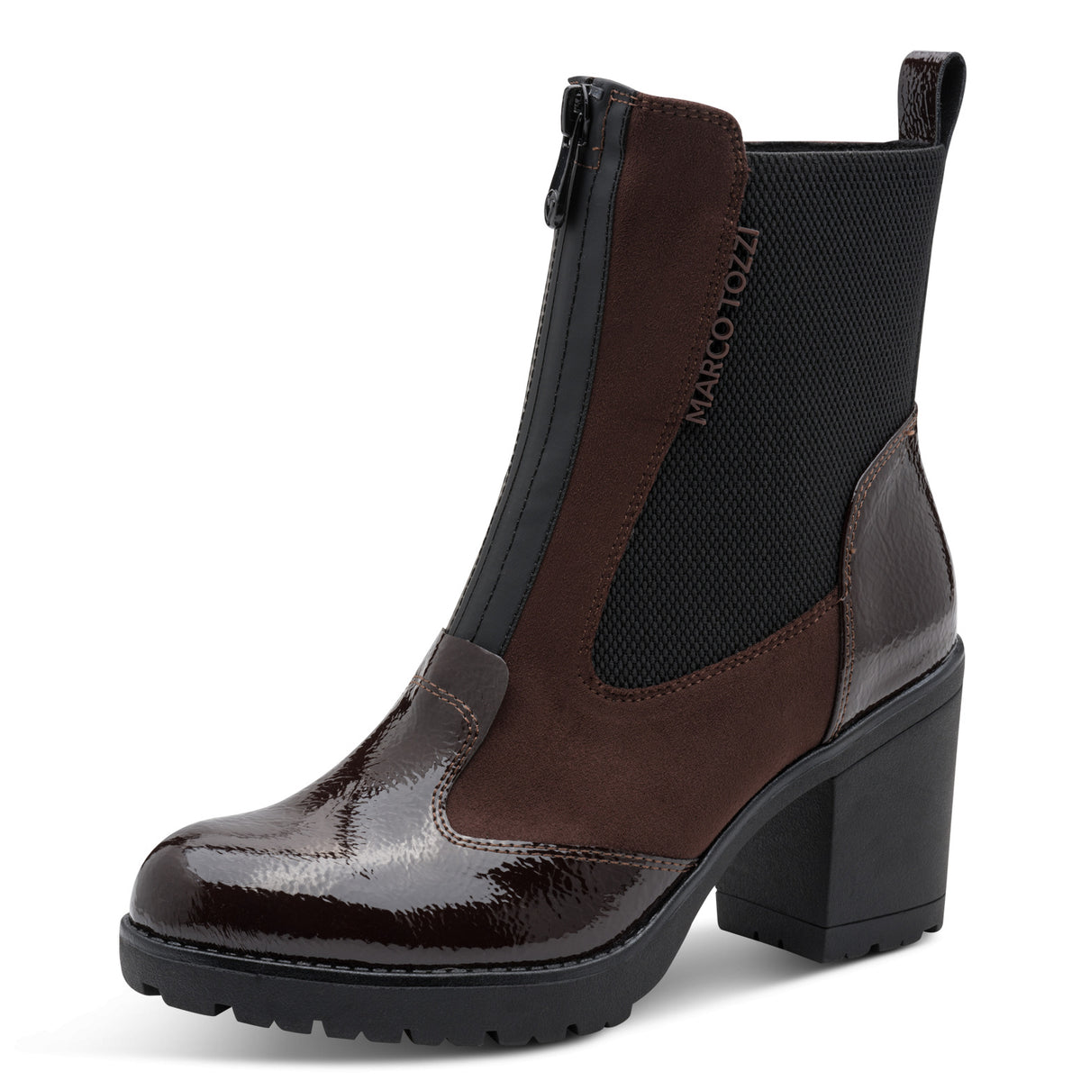 Marco Tozzi Mocca Zip Heel