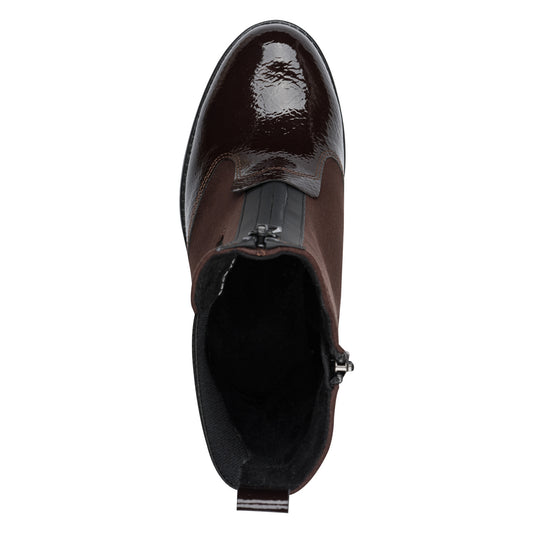 Marco Tozzi Mocca Zip Heel