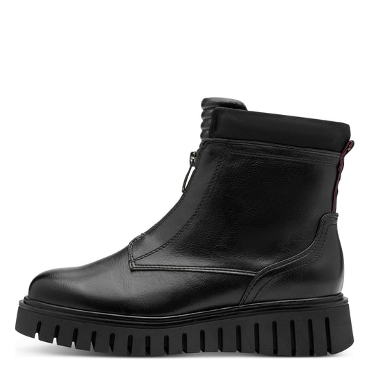 Marco Tozzi Wedge Zip Boot Black