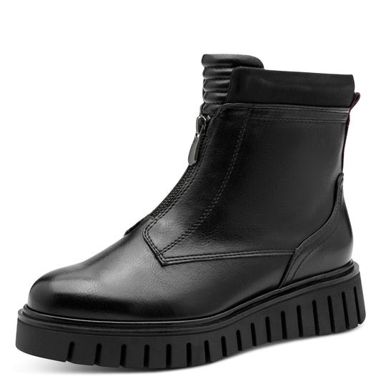 Marco Tozzi Wedge Zip Boot Black