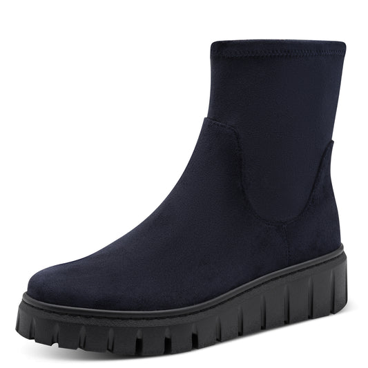 Marco Tozzi Navy Sock Boot