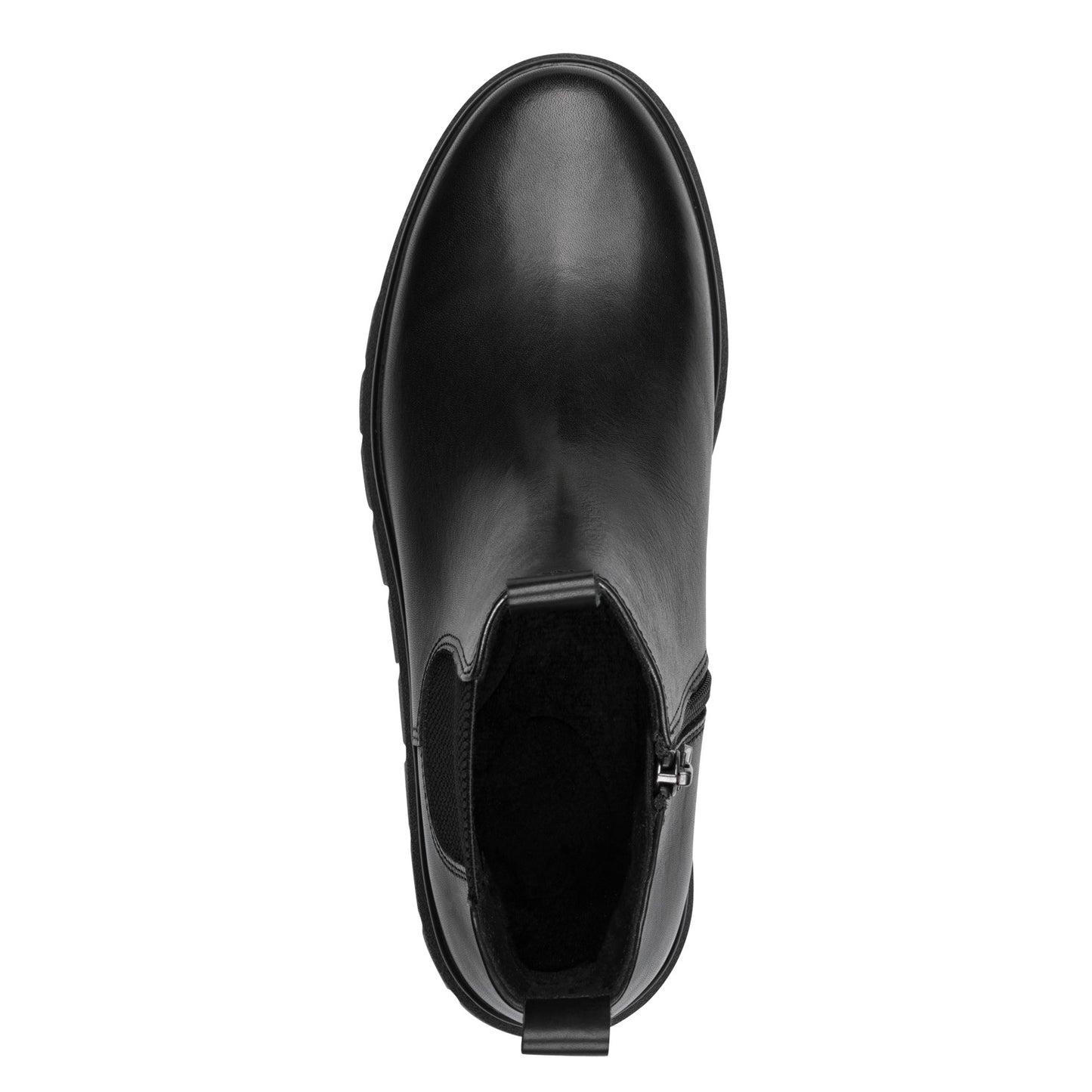Marco Tozzi Black Leather Chelsea Boot
