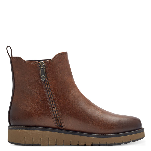 Marco Tozzi Wedge Chestnut Boot