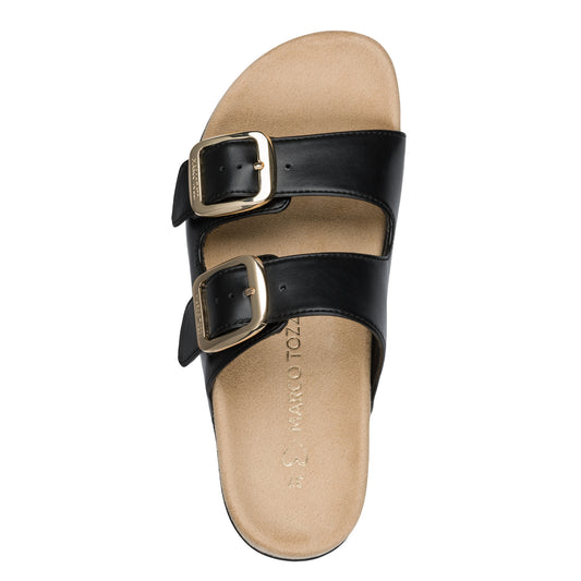 Marco Tozzi 2 Strap Sandal Black