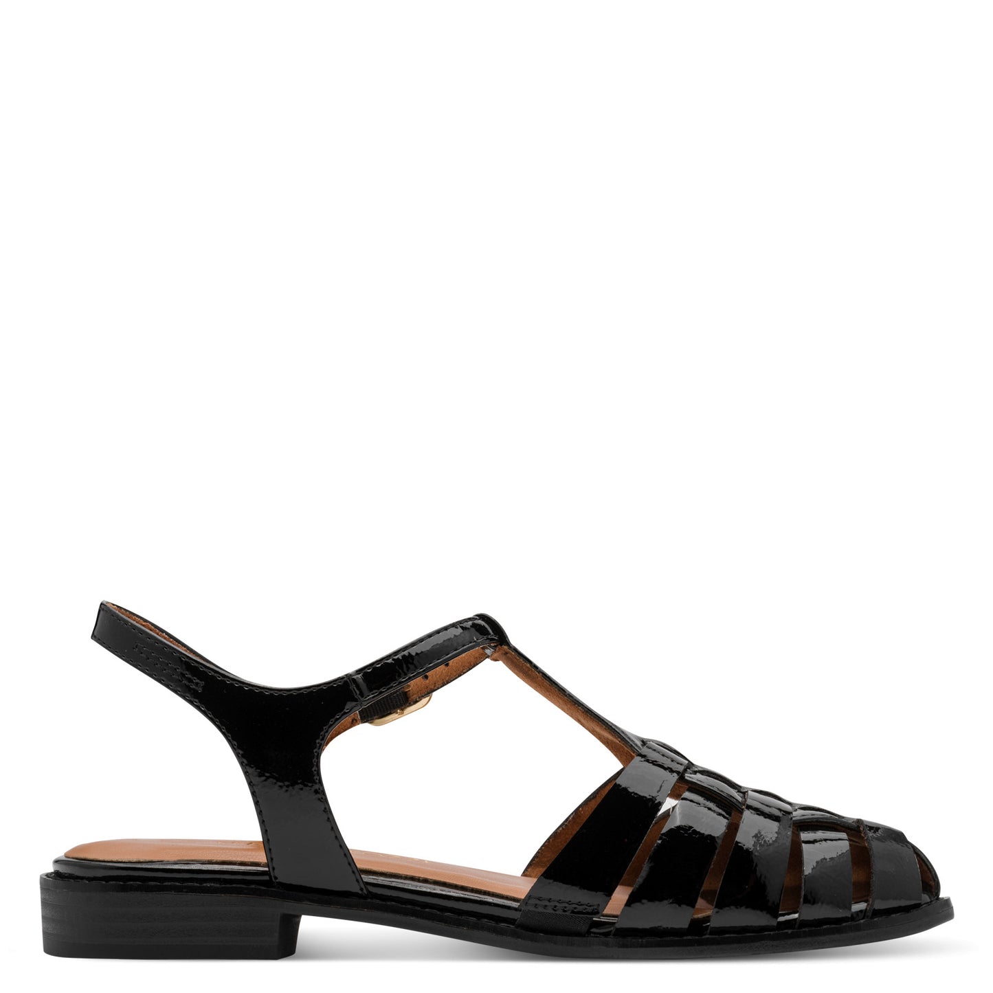 Marco Tozzi Black Patent Sandal