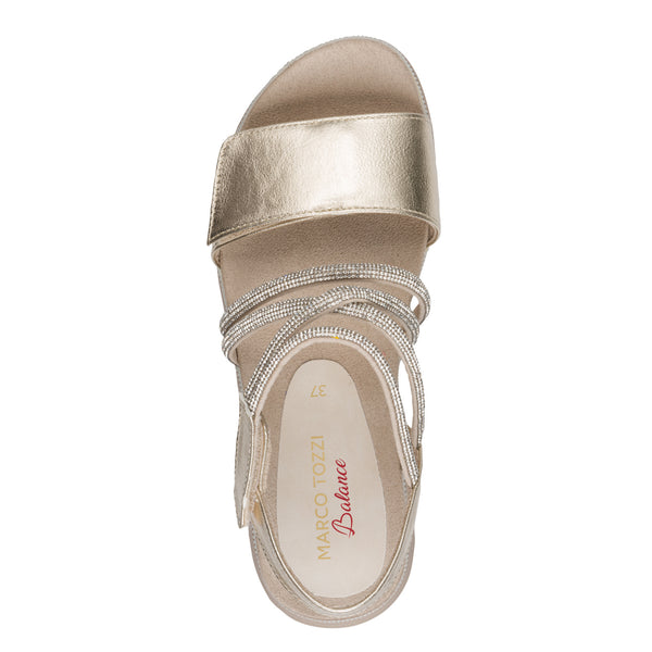 Marco Tozzi Gold Balance Sandal