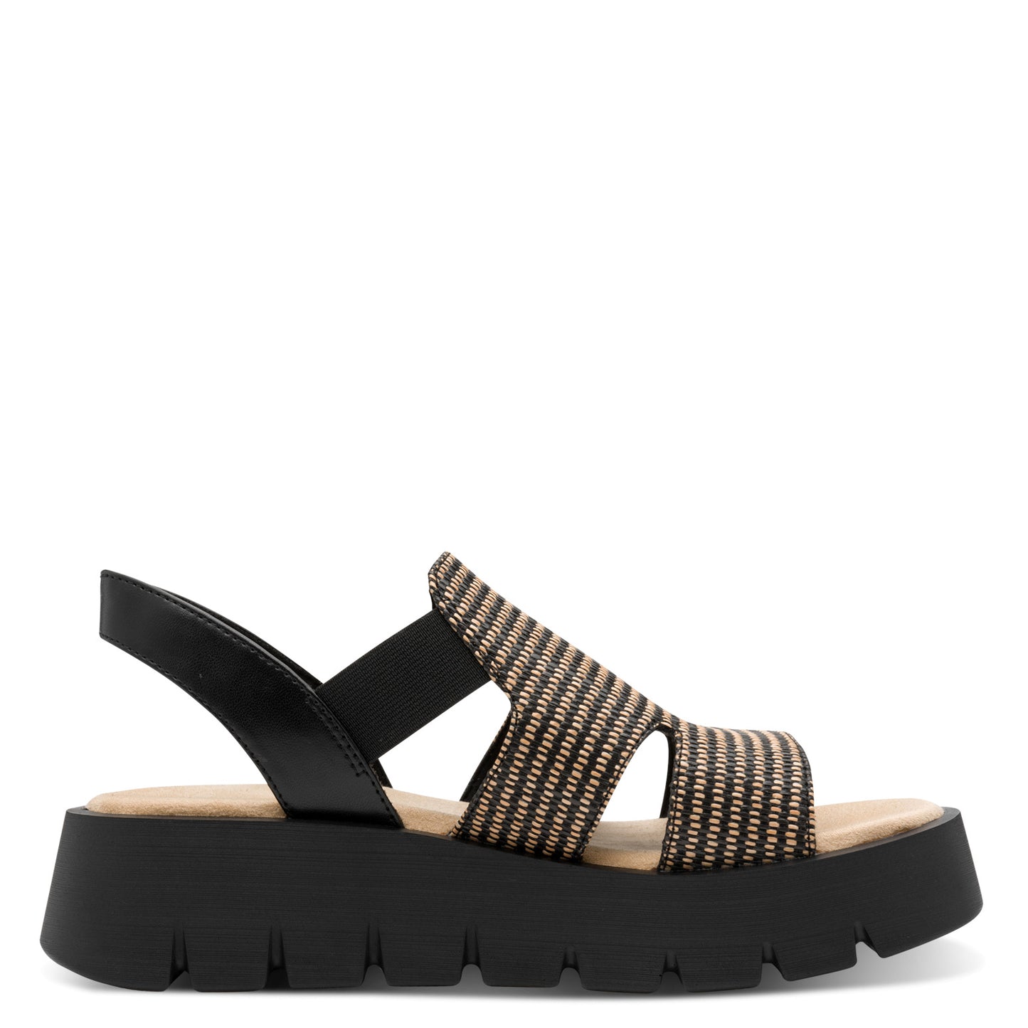 Marco Tozzi Flatform Sandal Black