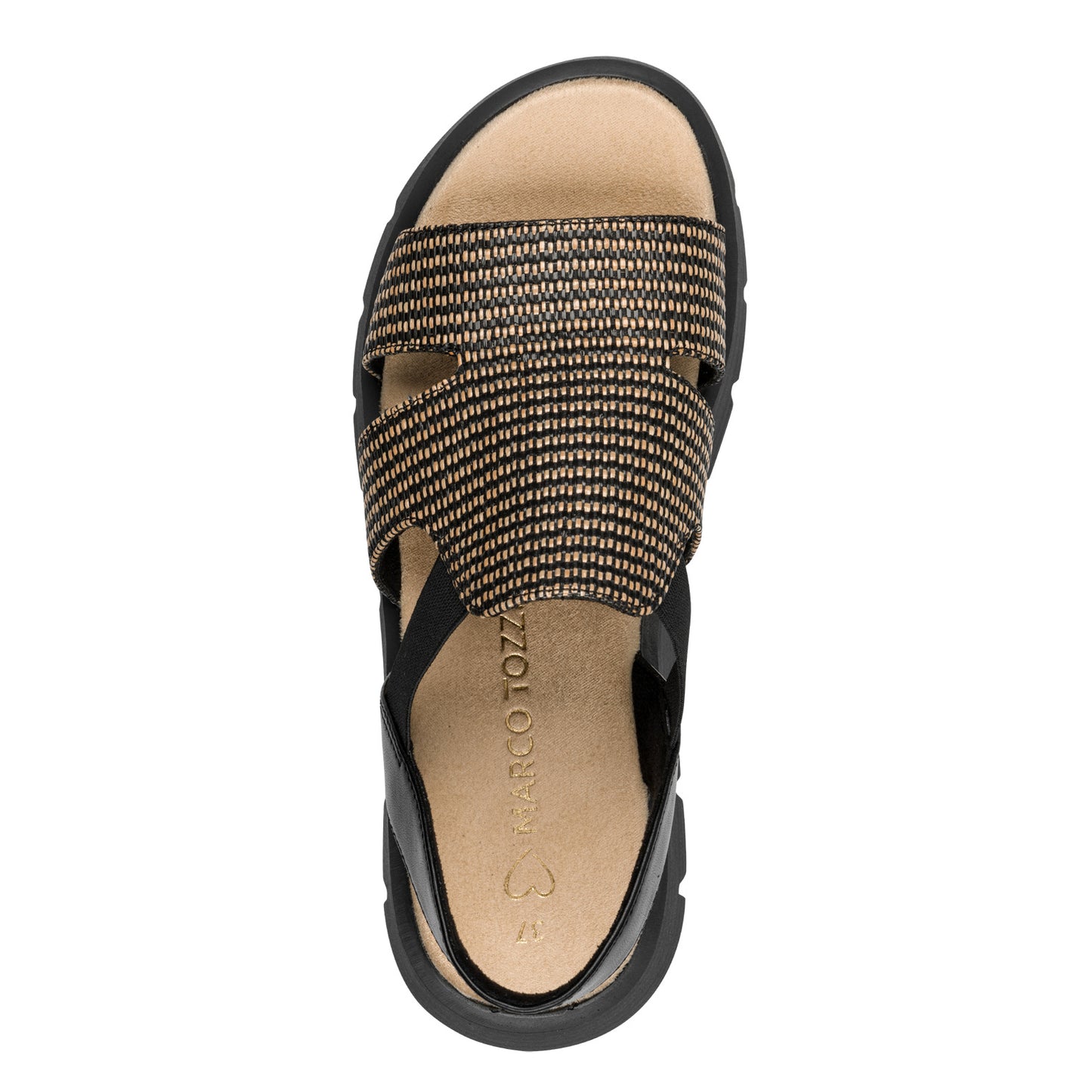 Marco Tozzi Flatform Sandal Black