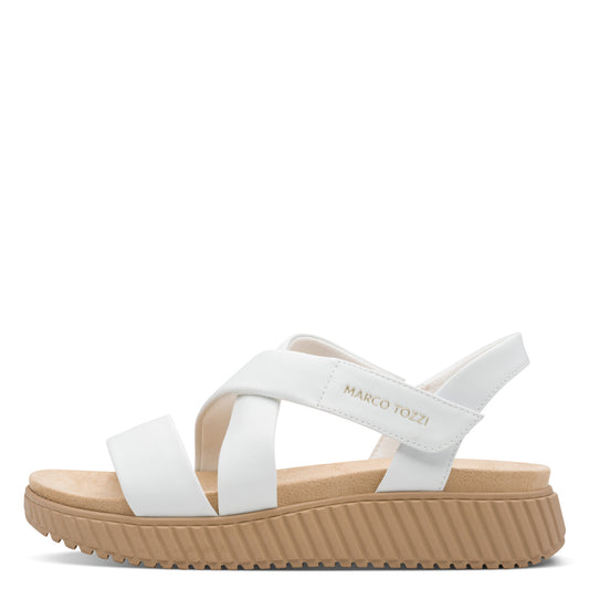 Marco Tozzi Crossover Sandal White