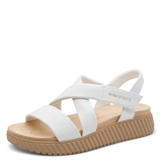 Marco Tozzi Crossover Sandal White
