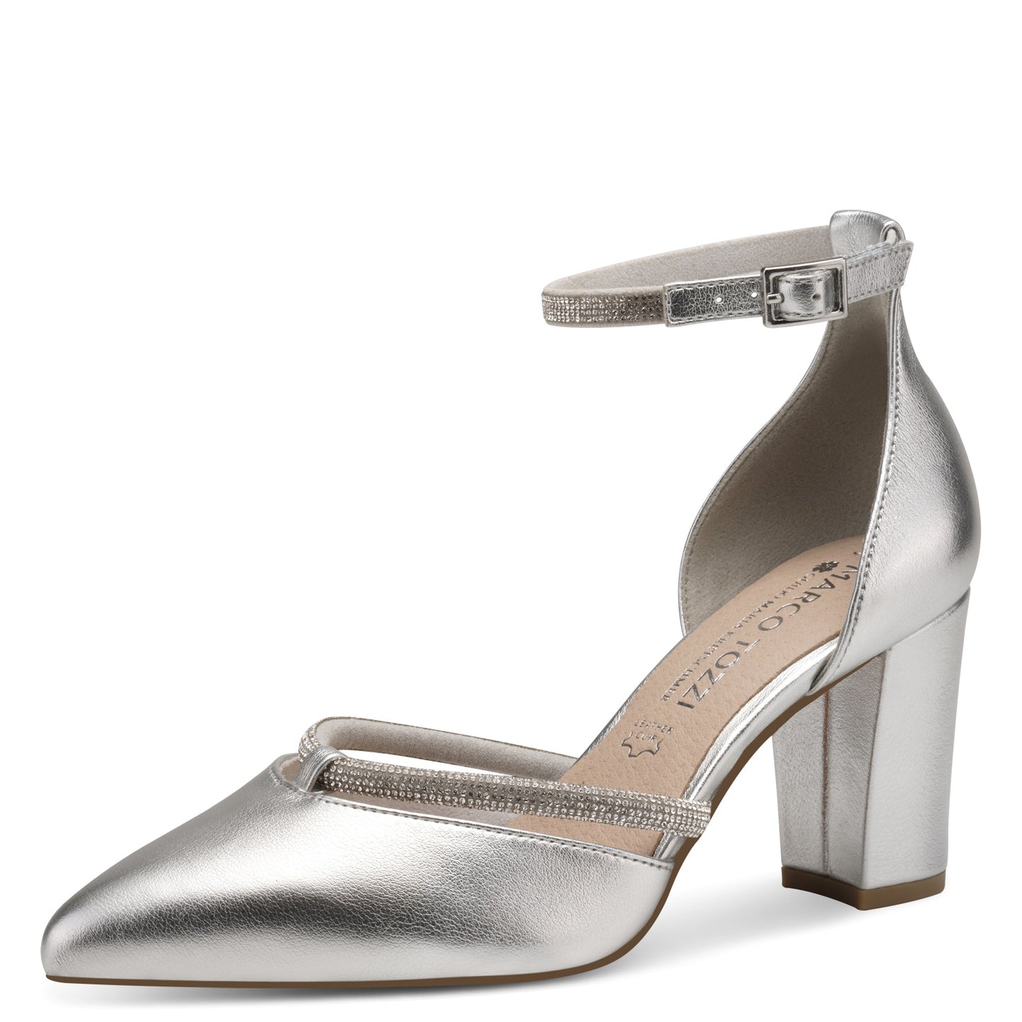Marco Tozzi Block Heel Diamante Shoe