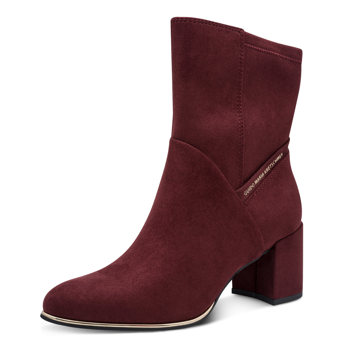 Marco Tozzi Suede Ankle Boot Bordeaux