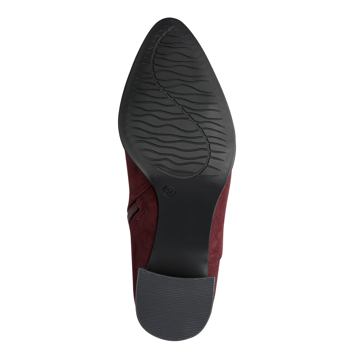 Marco Tozzi Suede Ankle Boot Bordeaux